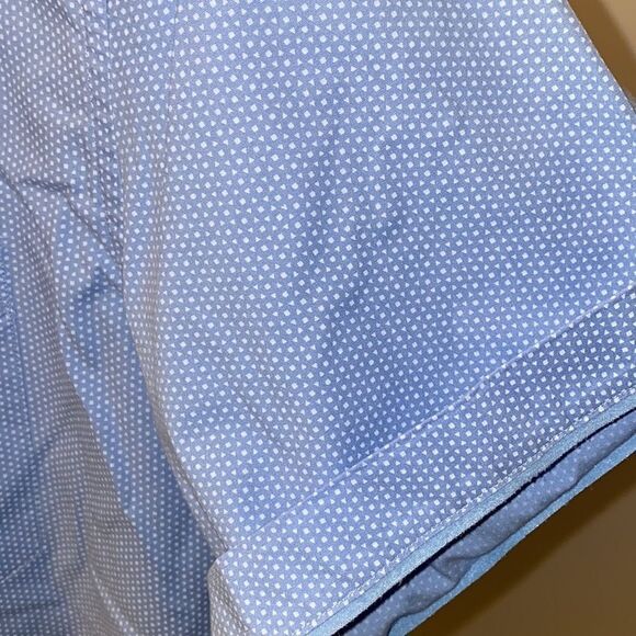 Banana Republic Blue Geometric Print Short Sleeve Button Up Medium (M) Mens - Picture 2 of 6